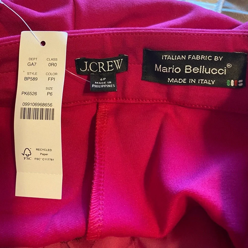 J. Crew - NEW - Portia pant in Italian bi-stretch blend. Fuchsia pink. - Picture 4 of 10